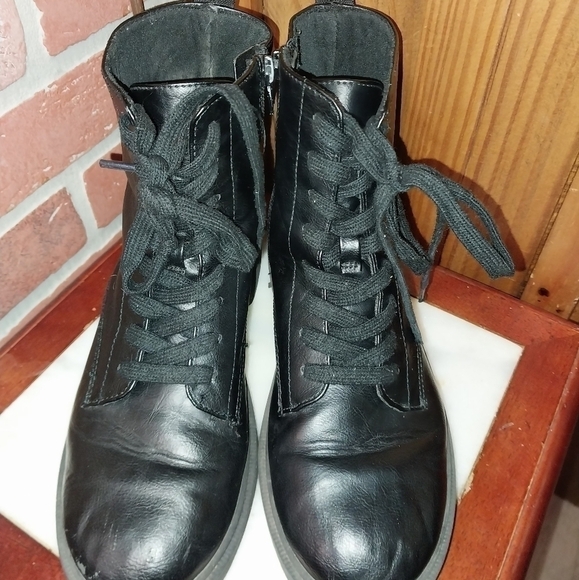 Women's Drayke Report Black Boots  Zipper Tie Classic Size 7.5 Women - Picture 1 of 5